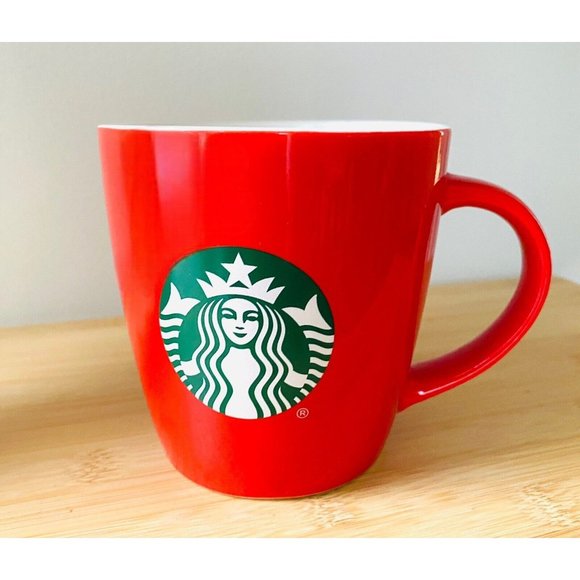 Starbucks Red Holiday Mug 12 Oz Green Mermaid 2020 - Picture 4 of 6